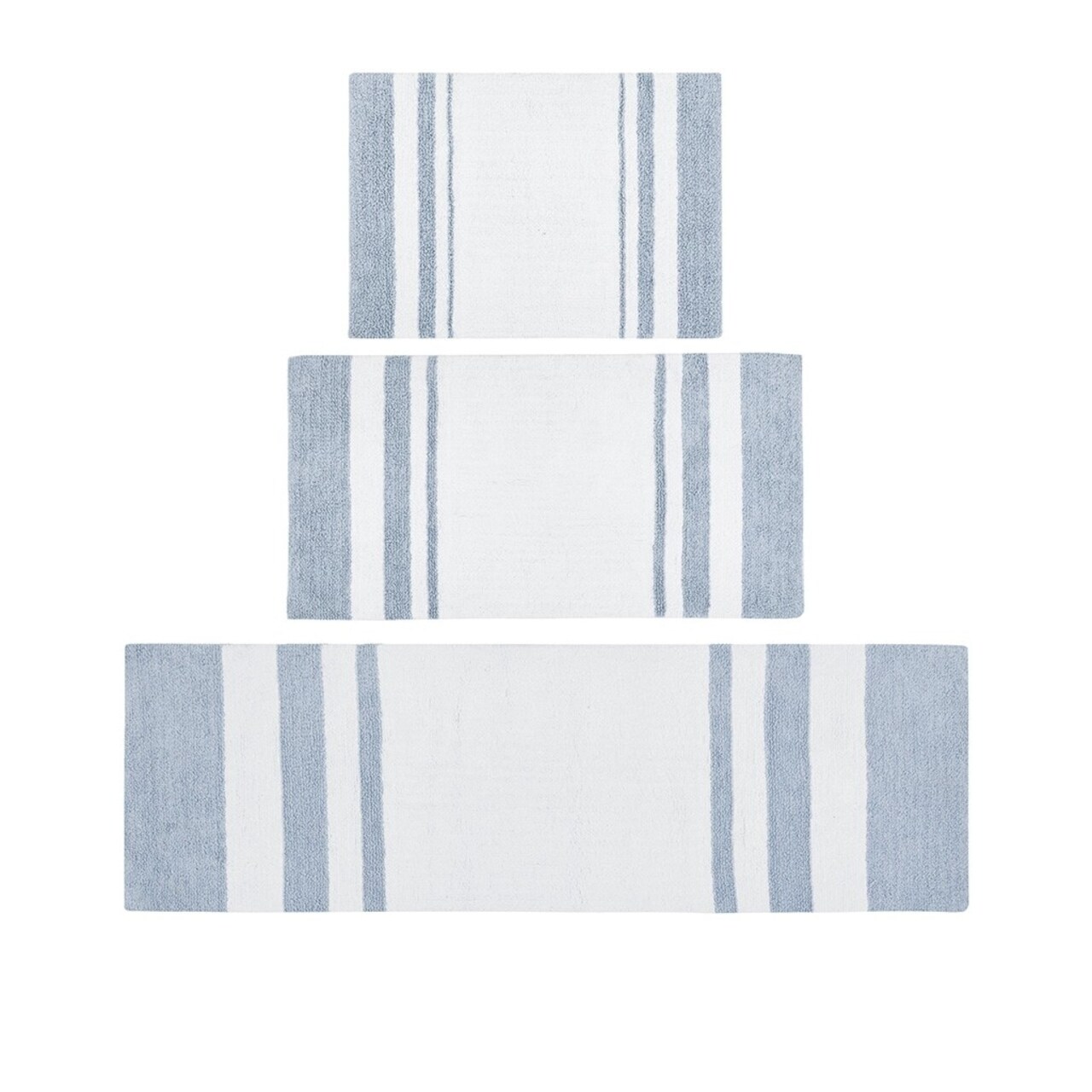 Gracie Mills Cecelia Cotton Reversible Bath Rug Casual Stripes Grace-3362 20X30